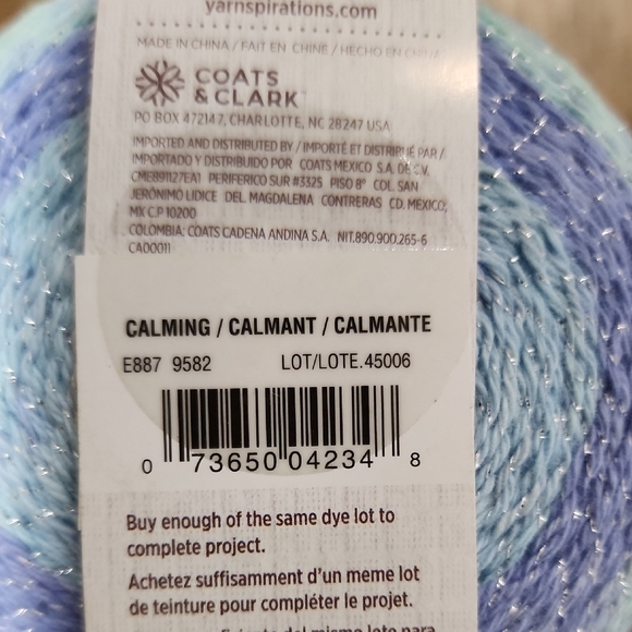 4 Pc Red Heart Croquette Yarn Colorway Calming - Picture 4 of 5